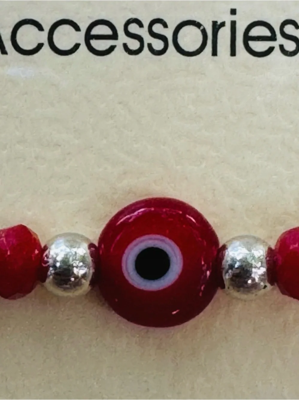 Red Evil Eye Adjustable Bracelet Crystal Beads Boho Protection Jewelry
